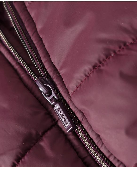 Babyhug Woven Full Sleeves Hooded Padded Jacket with Bow Belt - Wine