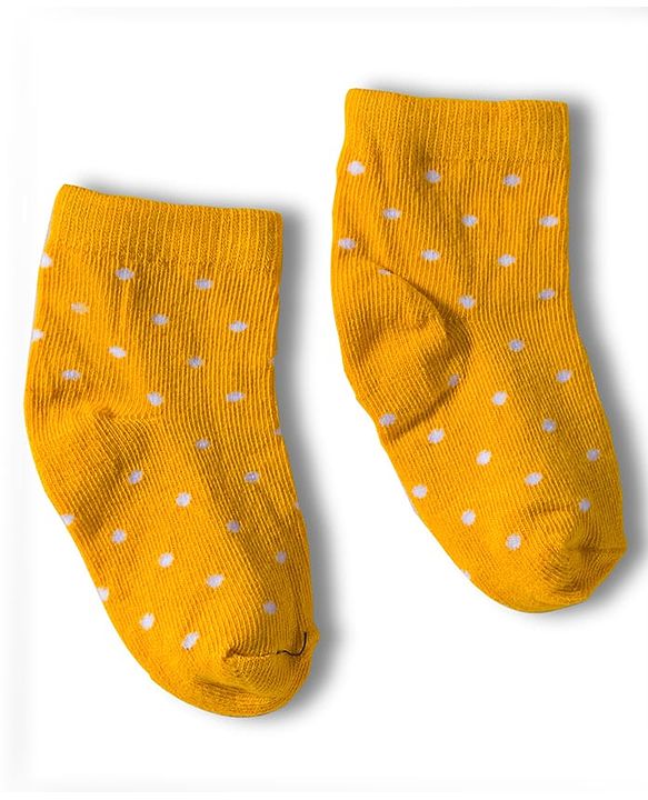 Cute Walk by Babyhug Knit Anti Bacterial Ankle Length Socks With Polka Dot Design Pack of 3 - Multicolor