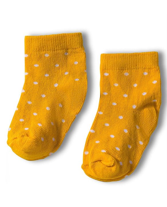 Cute Walk by Babyhug Knit Anti Bacterial Ankle Length Socks With Polka Dot Design Pack of 3 - Multicolor