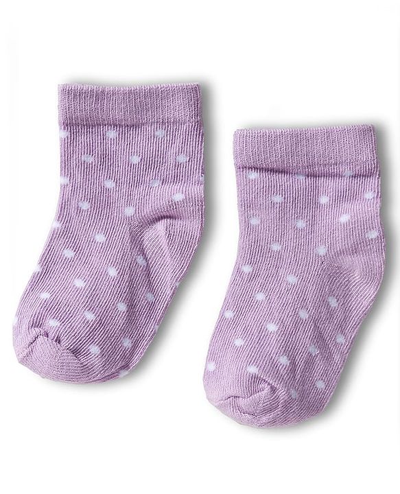 Cute Walk by Babyhug Knit Anti Bacterial Ankle Length Socks With Polka Dot Design Pack of 3 - Multicolor