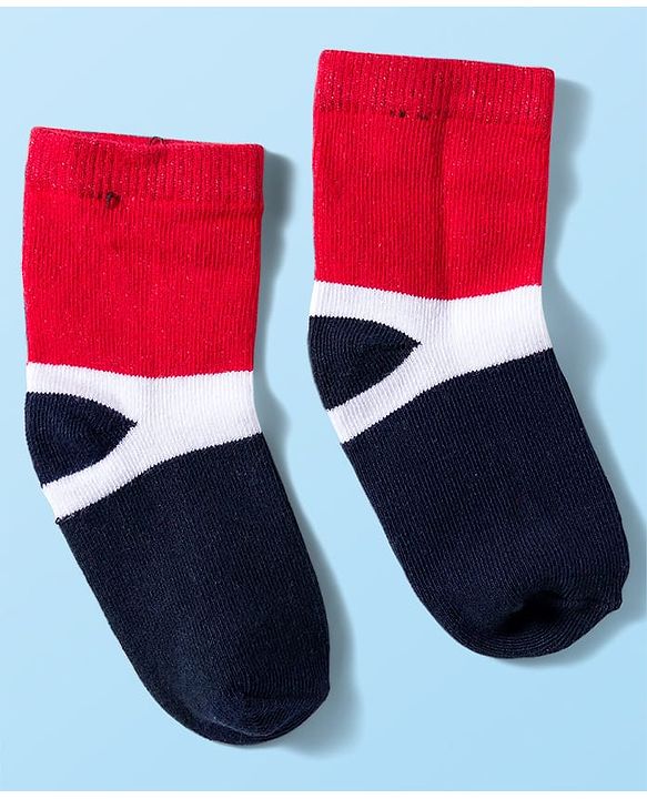 Cute Walk by Babyhug Knit Anti Bacterial Ankle Length Socks With Stripes & Star Design Pack of 5 - Multicolor