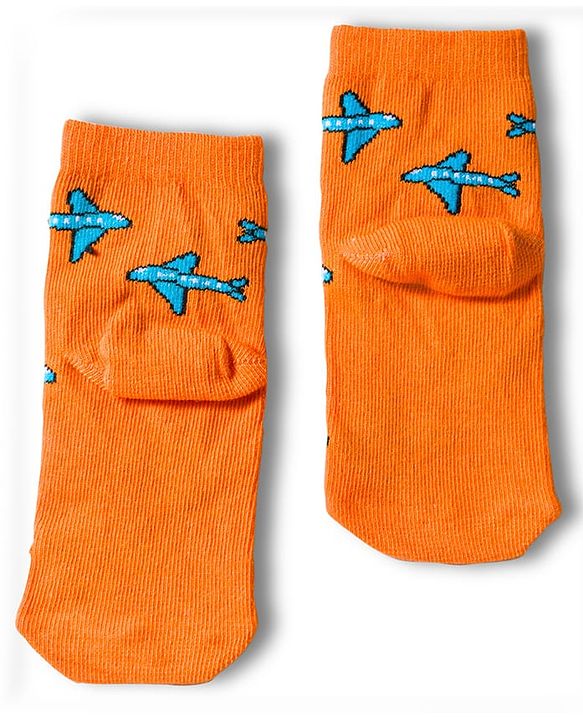 Cute Walk by Babyhug Knit Anti Bacterial Ankle Length Socks With Vehicle Design Pack of 3 - Multicolor