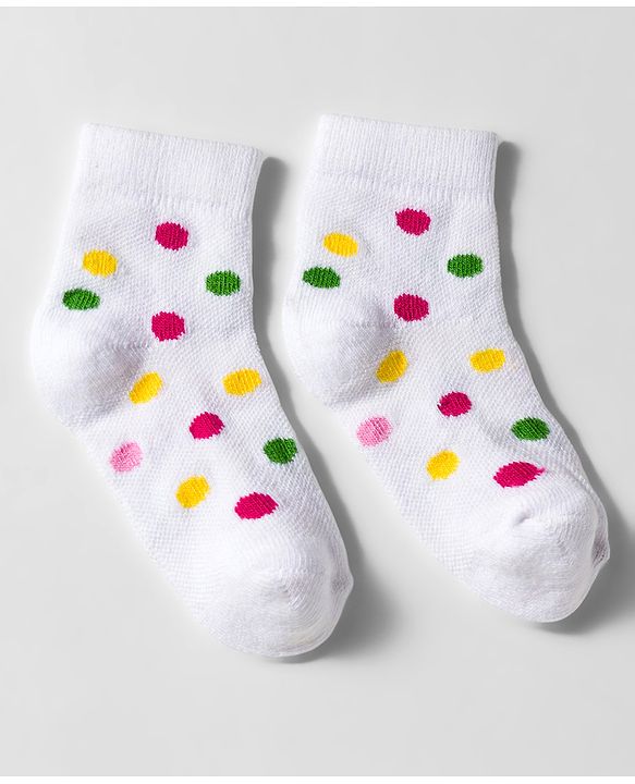 Cute Walk by Babyhug Knit Anti Bacterial Ankle Length Designed Socks Pack of 5 - Multicolor