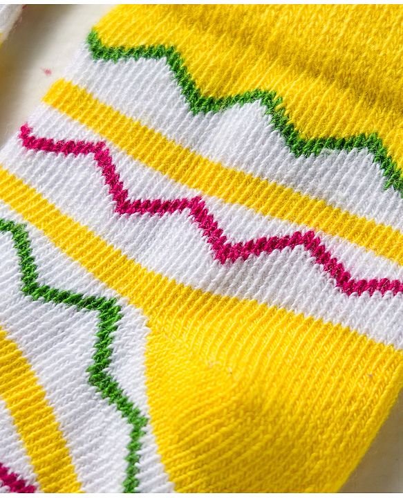 Cute Walk by Babyhug Knit Anti Bacterial Ankle Length Designed Socks Pack of 5 - Multicolor