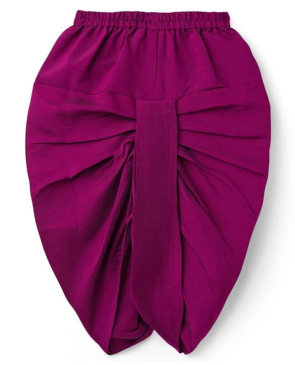 Babyhug Cotton Woven Full Sleeves Kurta Dhoti Set with Sequin Detailing - Purple