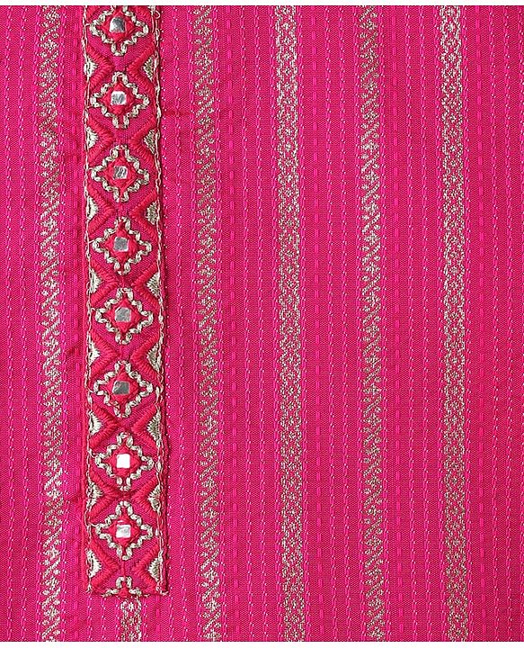 Babyhug Cotton Woven Full Sleeves Kurta Dhoti Set with Dobby Embroidery - Fuchsia