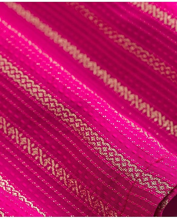 Babyhug Cotton Woven Full Sleeves Kurta Dhoti Set with Dobby Embroidery - Fuchsia