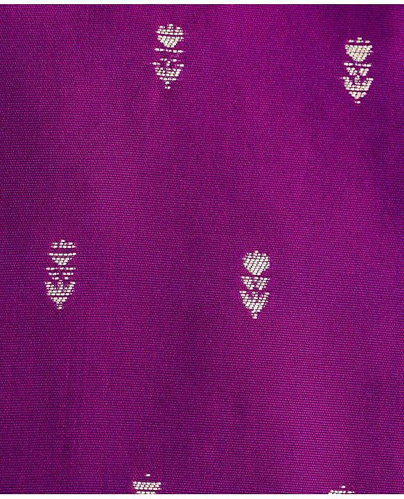 Babyhug Woven Full Sleeves Kurta Pajama Set with Floral Foil Print - Purple
