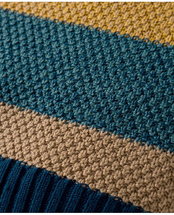 Babyhug Knit Sleeveless Pullover Sweater Vest with Stripes - Multicolor