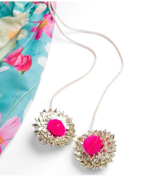 Babyhug Woven Half Puffed Sleeves Choli Lehenga Set with Dupatta Floral Print & Lace Detailing - Light Blue