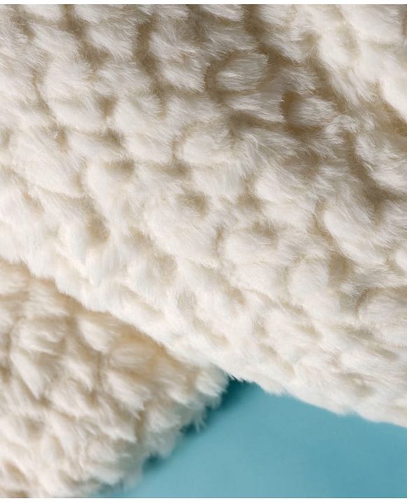 Babyhug Fur Woven Full Sleeves Hooded Winter Jacket With Bear & Ear Applique - White