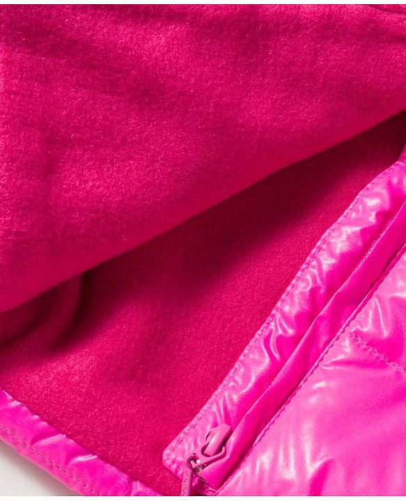 Babyhug Woven Full Sleeves Solid Hooded Padded Jacket - Dark Pink