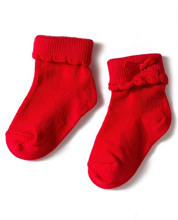 Cute Walk by Babyhug Knit Ankle Length Socks with 3D Bow Applique Pack of 3 - Multicolor