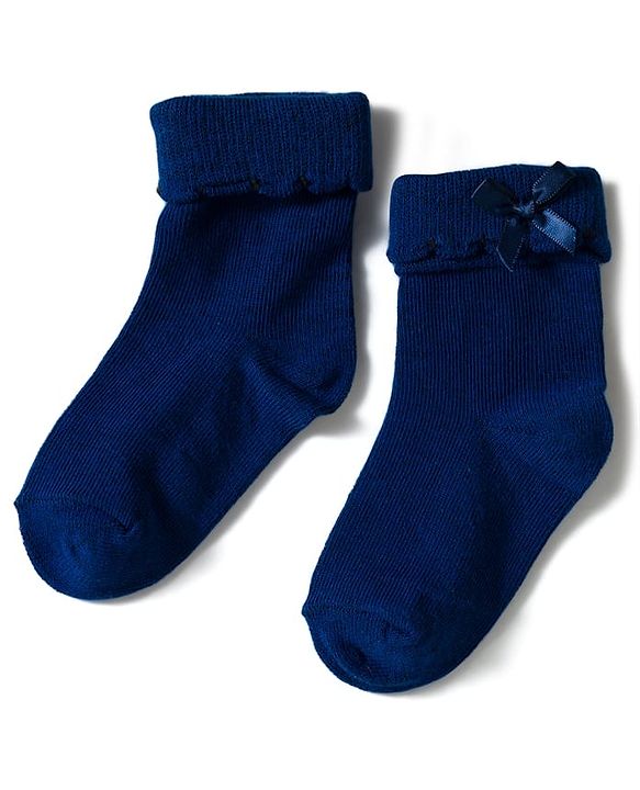 Cute Walk by Babyhug Knit Ankle Length Socks with 3D Bow Applique Pack of 3 - Multicolor