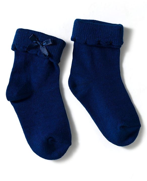 Cute Walk by Babyhug Knit Ankle Length Socks with 3D Bow Applique Pack of 3 - Multicolor