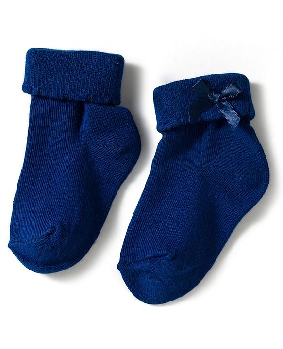 Cute Walk by Babyhug Knit Ankle Length Socks with 3D Bow Applique Pack of 3 - Multicolor