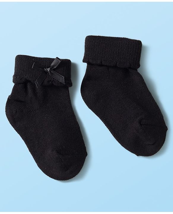 Cute Walk by Babyhug Knit Ankle Length Socks with 3D Bow Applique Pack of 3 - Multicolor
