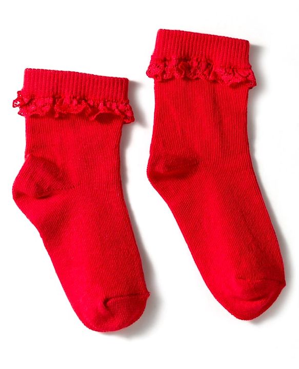 Cute Walk by Babyhug Knit Ankle Length Socks with 3D Lace Detailing Pack of 3 - Multicolor
