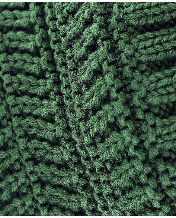 Pine Kids Knit Self Designed Woollen Cap Olive Green - Diameter 10.5 cm