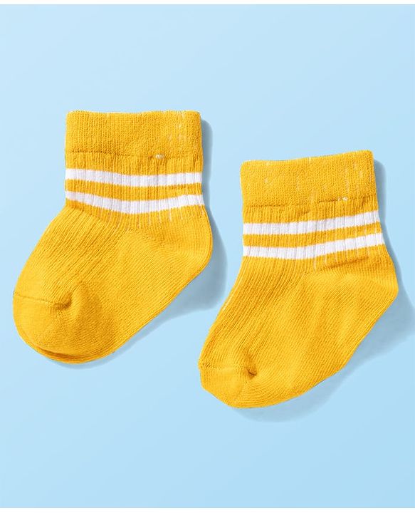 Cute Walk by Babyhug Knit Ankle Length Anti Bacterial Socks with Stripes & Vehicle Design Pack of 3 - Navy Blue & Light Blue