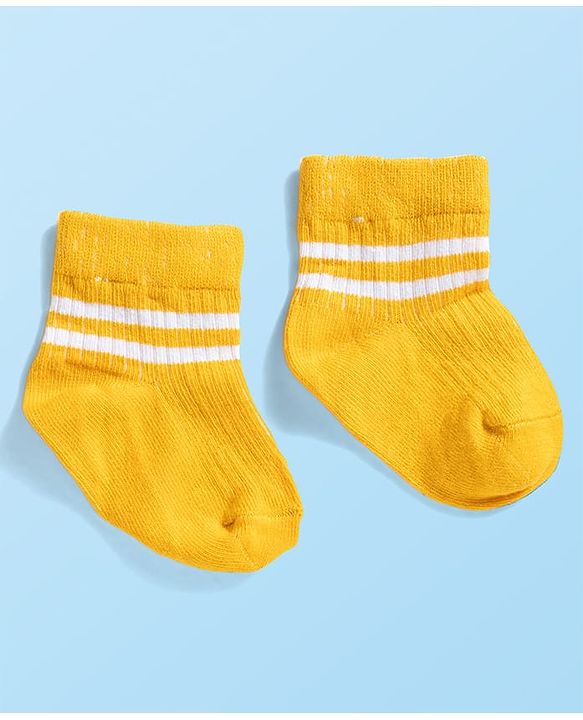 Cute Walk by Babyhug Knit Ankle Length Anti Bacterial Socks with Stripes & Vehicle Design Pack of 3 - Navy Blue & Light Blue