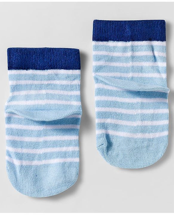 Cute Walk by Babyhug Knit Anti Bacterial Ankle Length Socks With Animal Design Pack of 3 - Multicolor