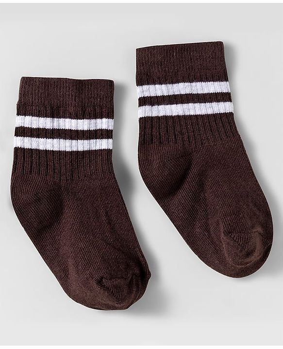 Cute Walk by Babyhug Knit Anti Bacterial Ankle Length Striped Socks Pack of 3 - Multicolor
