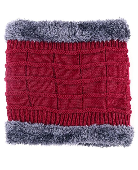 Pine Kids Knit Woollen Cap & Muffler Set Maroon - Diameter 14 cm