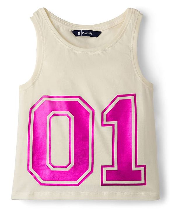 Pine Kids Single Jersey Knit Half Sleeves Twofer Style Top and Palazzo Set with College League Print - Navy Blue & Grey