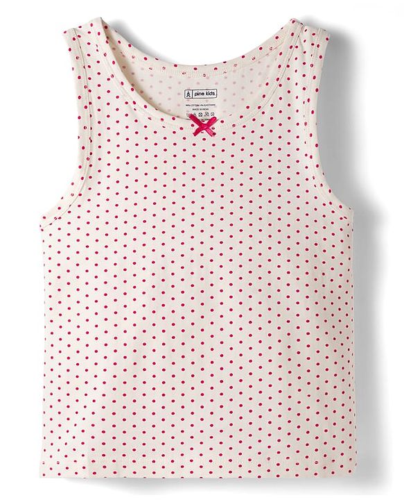 Pine Kids Knit Sleeveless Vests With Polka Dots Print Pack Of 3 (Colour May Vary)