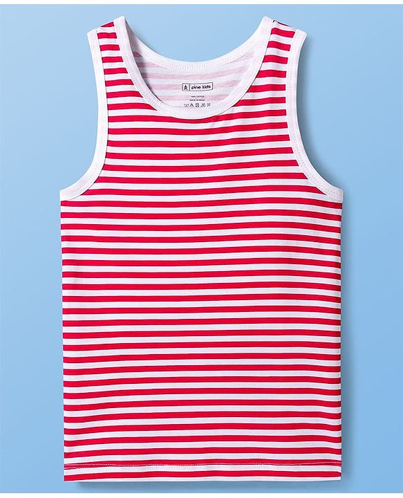 Pine Kids Cotton Knit Sleeveless Vests With Stripes & Gamer Text Print Pack Of 3 (Colour May Vary)