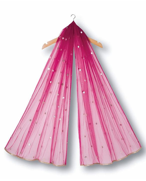 Babyhug Georgette Woven Frill Sleeves Choli Lehenga & Dupatta Set With Floral Embriodery - Red