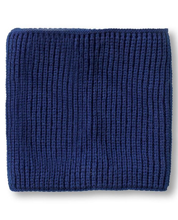 Pine Kids Knit Woollen Cap Muffler & Gloves Set With Stripes Navy Blue - Diameter 18 cm