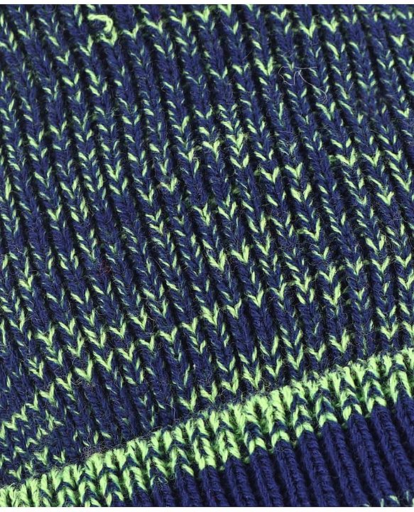 Pine Kids Knit Woolen Cap & Cloves Set Navy Blue - Diameter 18 cm