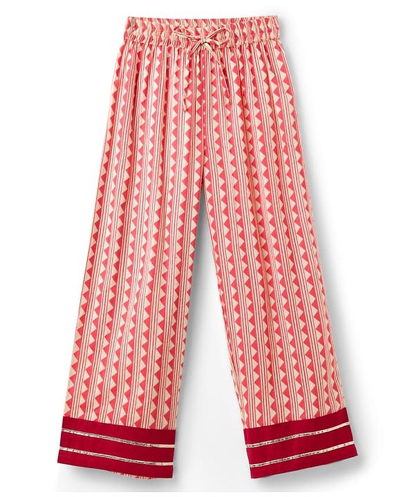 Pine Kids Cotton Woven Half Sleeves Kurta Churidar & Dupata Set With Floral Print - Coral