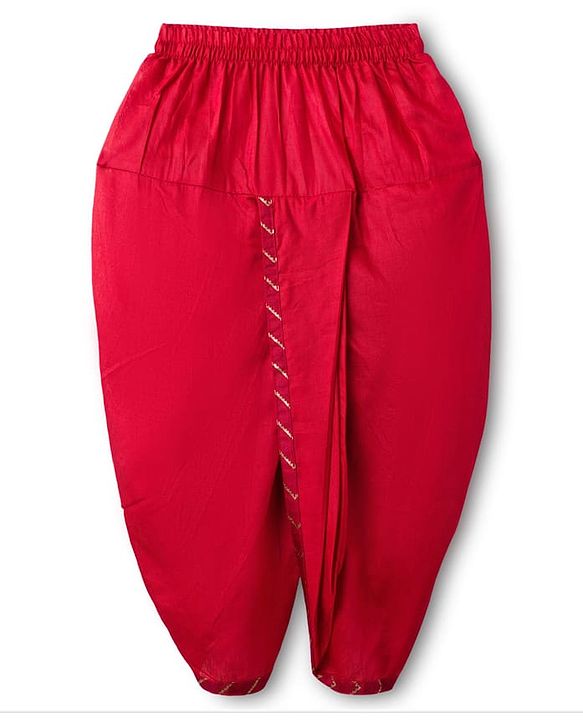 Babyhug Georgette Woven Full Sleeves Printed Kurta Dhoti Set - Maroon