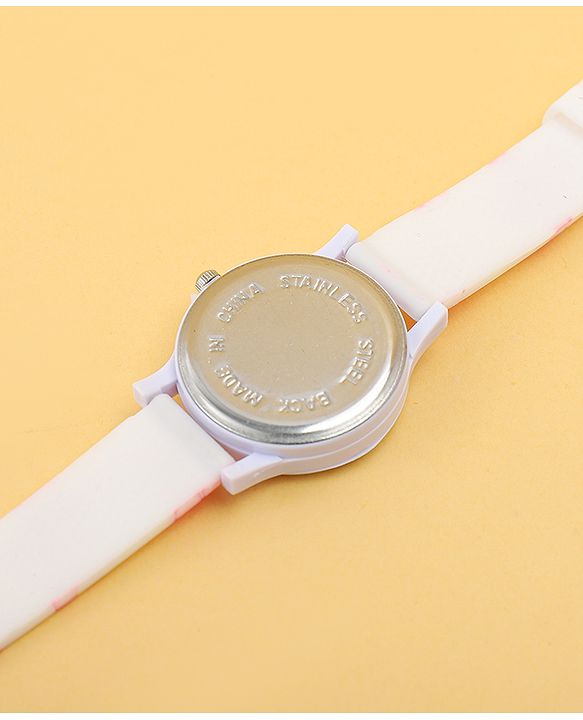 Babyhug Free Size Analog Watch with Butterfly Print - Purple