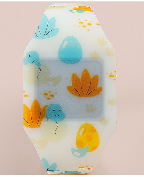 Babyhug Free Size Digital Watch with Baby Dino Print - Multicolor
