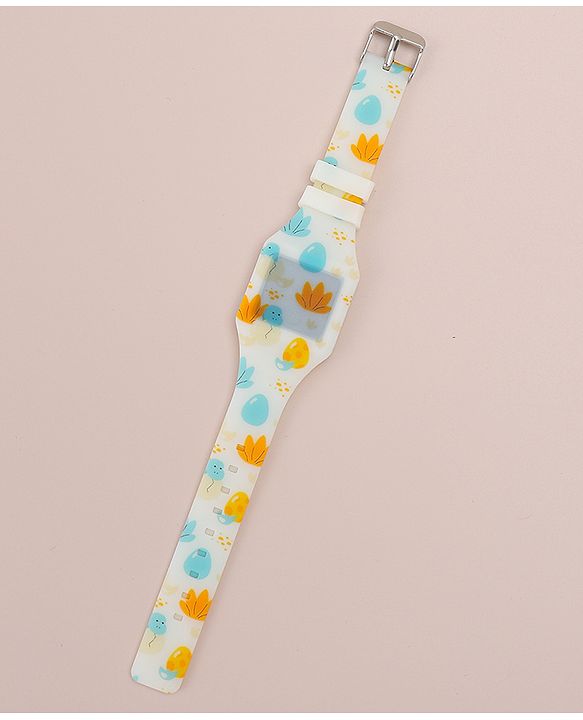 Babyhug Free Size Digital Watch with Baby Dino Print - Multicolor