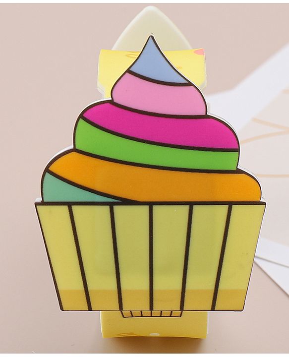 Babyhug Free Size Digital Watch with Cupcake Print - Yellow