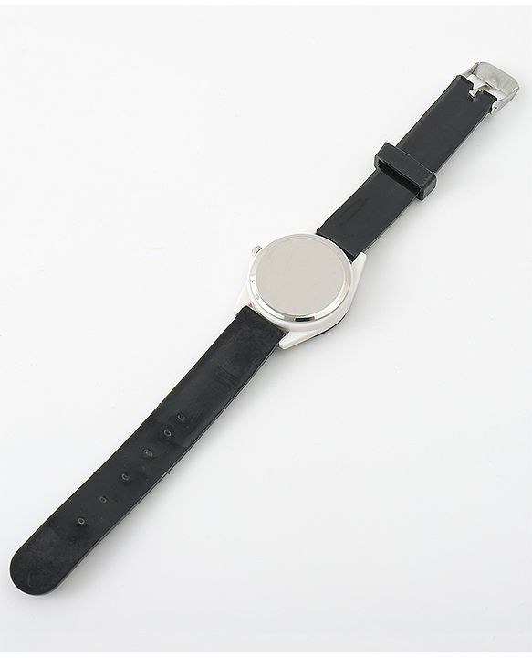 Babyhug Free Size Analog Watch with Car Print - White & Black