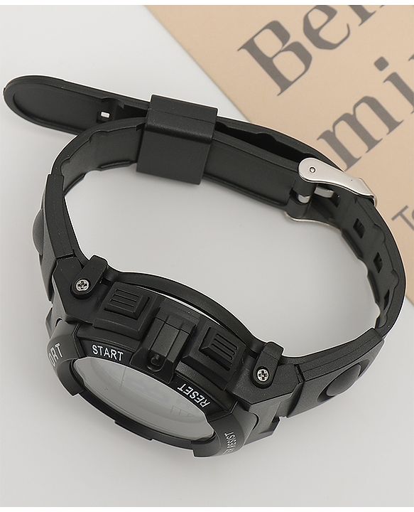Babyhug Free Size Solid Digital Watch - Black