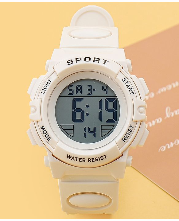 Babyhug Free Size Solid Digital Watch - Black