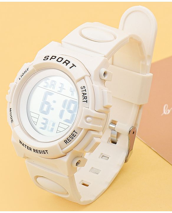 Babyhug Free Size Solid Digital Watch - Black