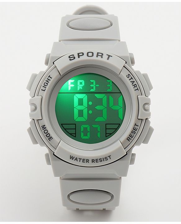 Babyhug Free Size Solid Digital Watch - Black