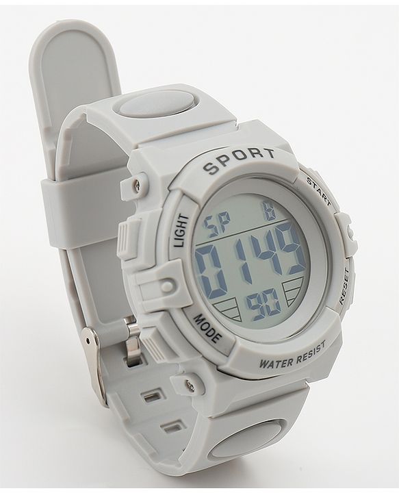 Babyhug Free Size Solid Digital Watch - Black