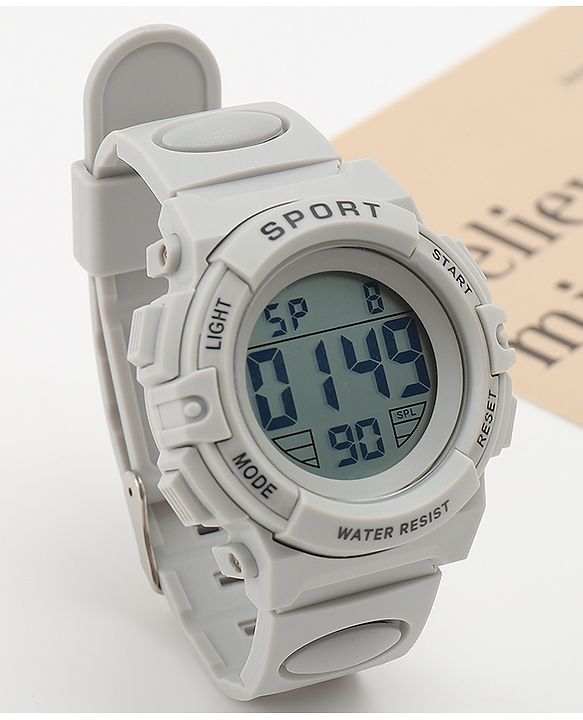 Babyhug Free Size Solid Digital Watch - Black