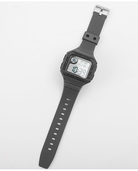 Babyhug Free Size Digital Watch - Dark Grey