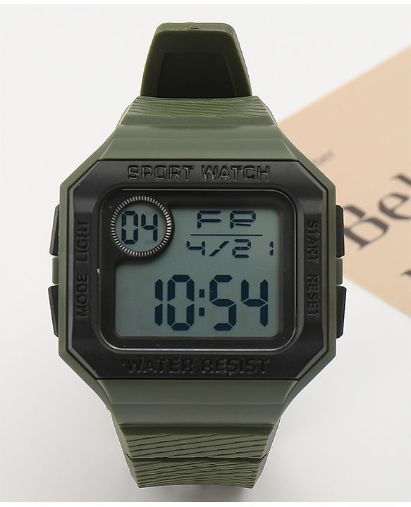 Babyhug Free Size Digital Watch - Dark Grey