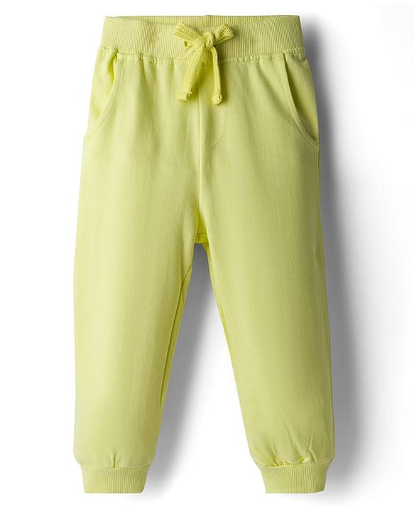Babyhug Single Jersey Knit Full Sleeves Striped T-Shirt & Lounge Pant Set With Polar Bear Print - Lavender & Lime Green